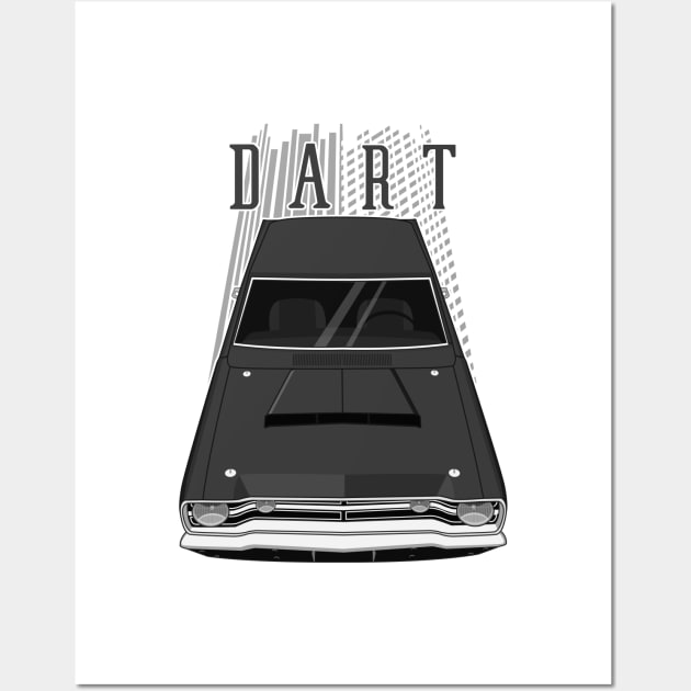 Dodge Dart 1968 - black Wall Art by V8social